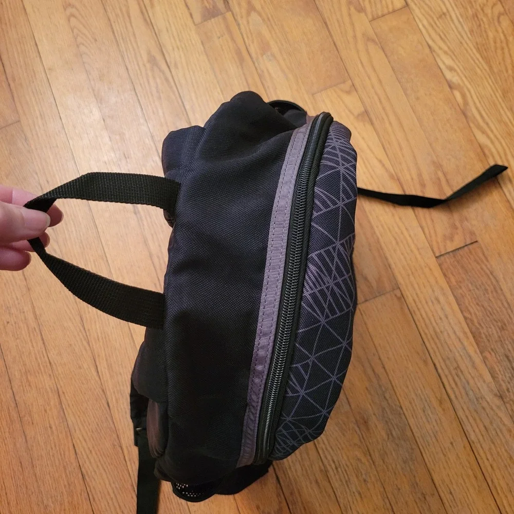 Puma ECHO Black Grey Geometric Dura Base Backpack School Hiking 17x15 in Outdoor